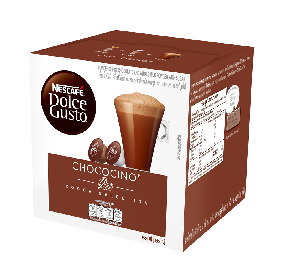 Dolce Gusto Chococino Capsules For The Dolce Gusto Machine By Nescafe (Case  of 6 packages; 96 Capsules Total) : Grocery & Gourmet Food 