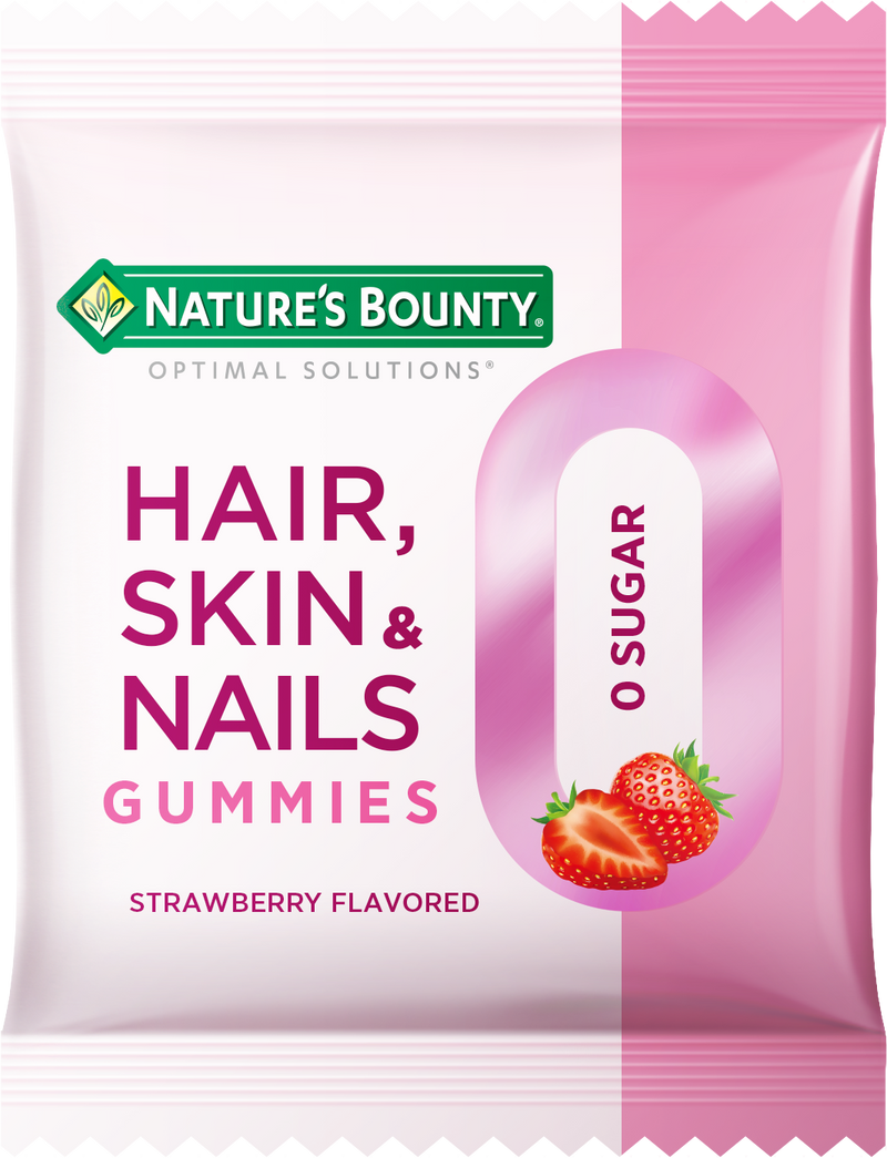 Nature’s Bounty® Hair, Skin & Nails Gummies (0 sugars) - Strawberry Flavoured