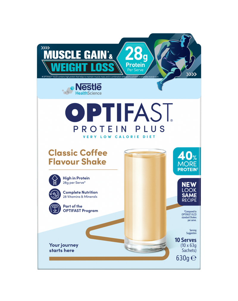 OPTIFAST® 高蛋白瘦身代餐 (咖啡味) 10 x 63克 (产品有效期至: 2024年10月8日) 