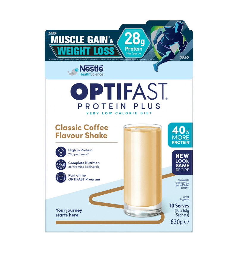 OPTIFAST® 高蛋白瘦身代餐 (咖啡味) 10 x 63克 (产品有效期至: 2024年10月8日) 