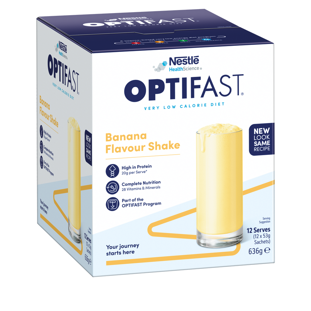 OPTIFAST® Weightloss Shake (Banana) (12 x 53g)(Best Before Date: 18th ...