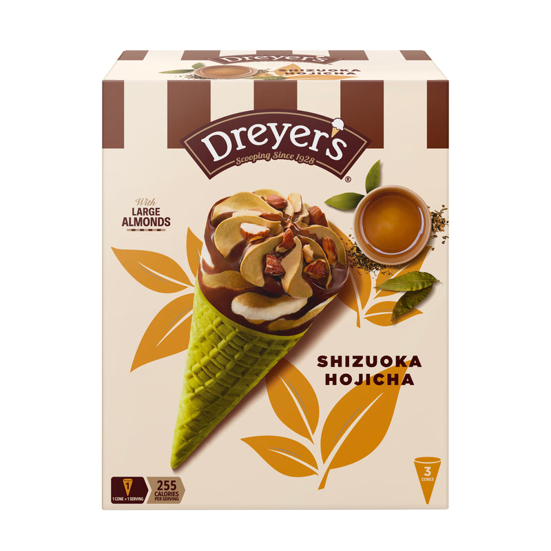 DREYER'S® D-COLLECTION™ 靜岡焙茶北海道牛乳扭紋脆筒多件裝 (3 x 125 毫升) (新舊包裝，隨機發貨)