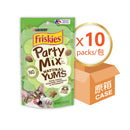 PURINA® 喜躍 Party Mix® 天然鬆脆貓小食貓草 10 x 60克