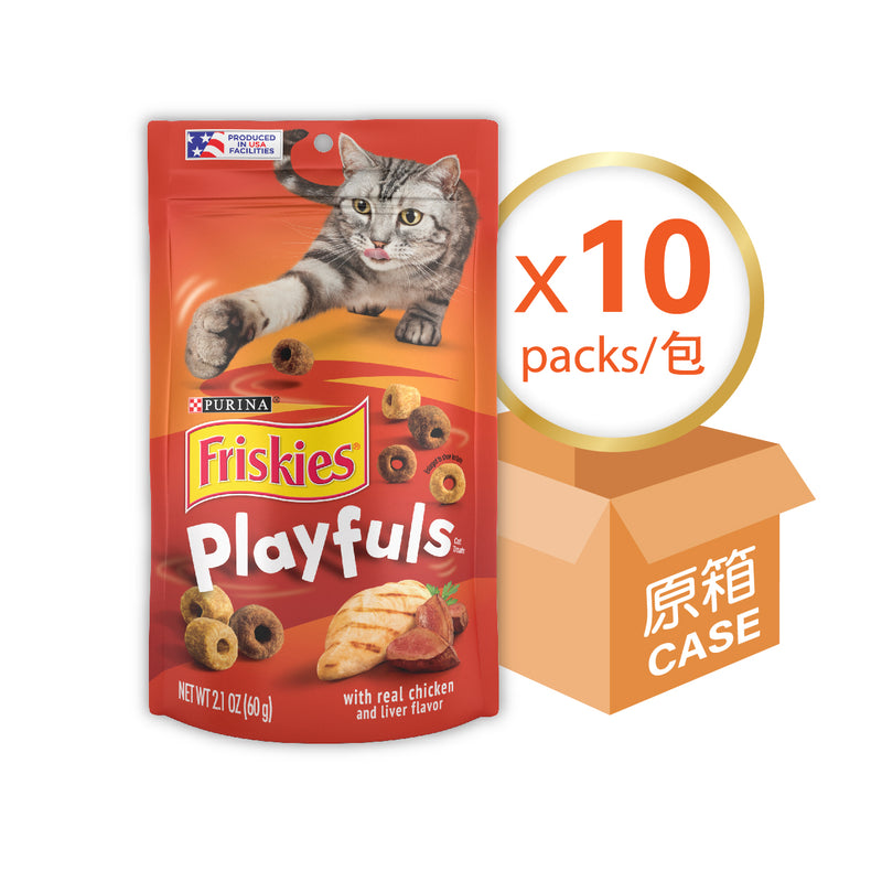 PURINA® 喜躍 Playfuls 貓小食 - 雞肉及雞肝味 10 x 60克