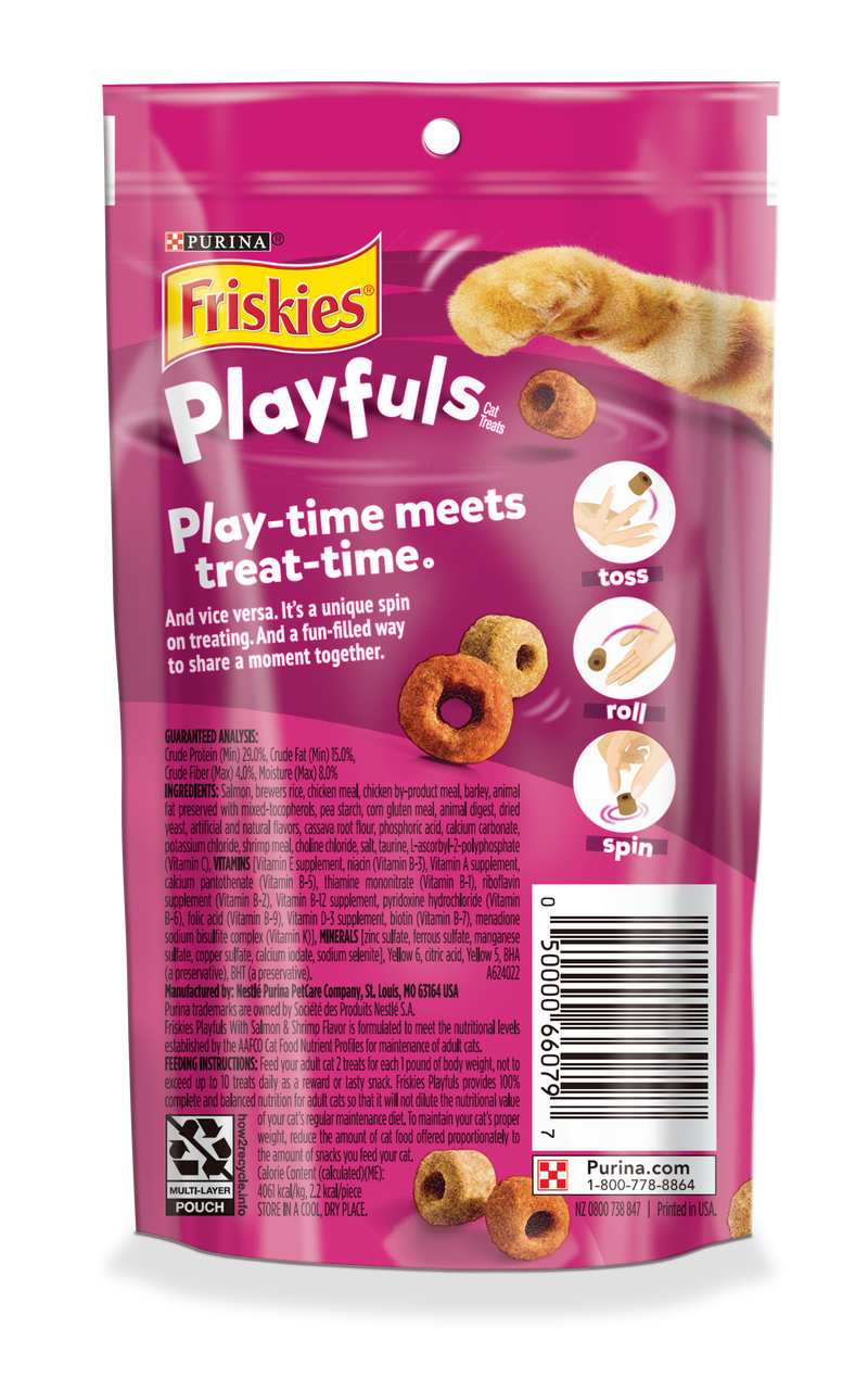 PURINA® FRISKIES® Playfuls Treats - Real Salmon & Shrimp Flavor 60G