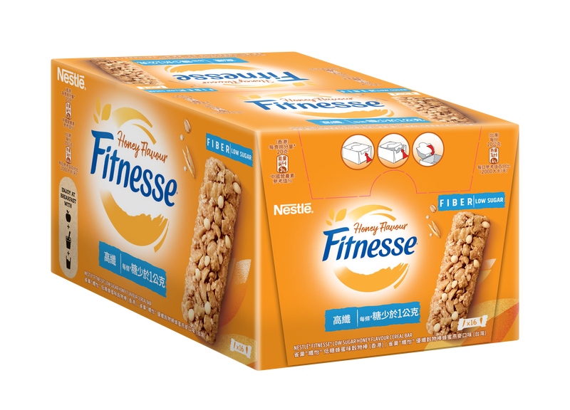 NESTLÉ® FITNESSE® low sugar Honey Flavour Cereal Bar (Case) (16x 20g)