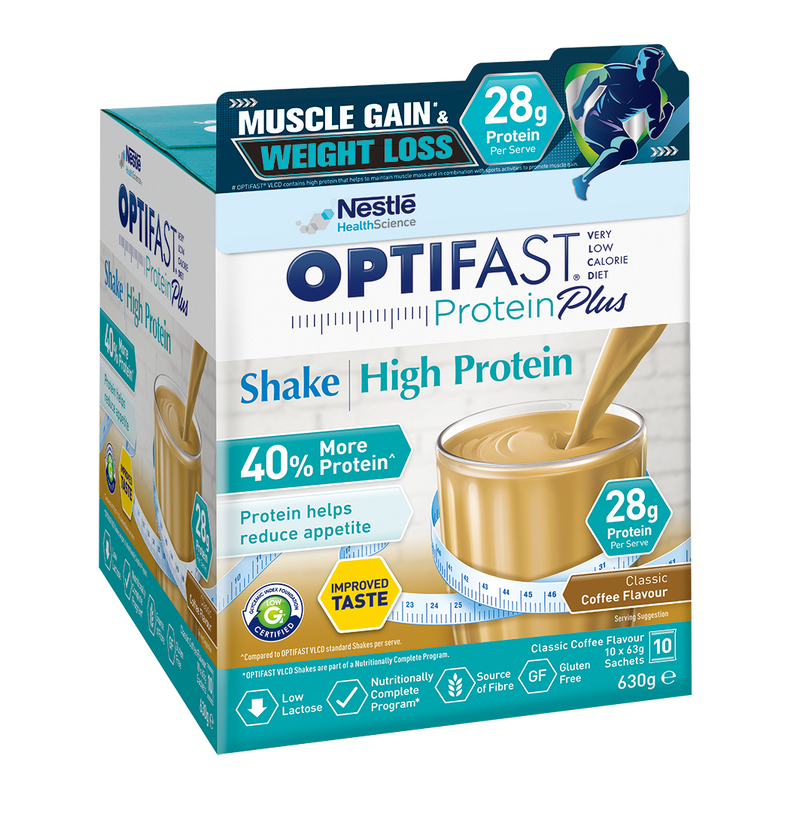 OPTIFAST® Protein Plus Weightloss Shake (Coffee) (10 x 63g) (Best Before Date: 8th October 2024)
