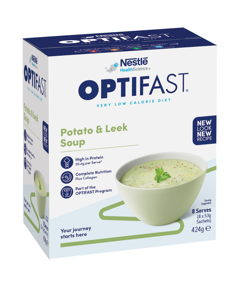 OPTIFAST® Weightloss Soup – Potato and Leek Flavour (8 x 53g) (Best Before Date: 6th November 2024)