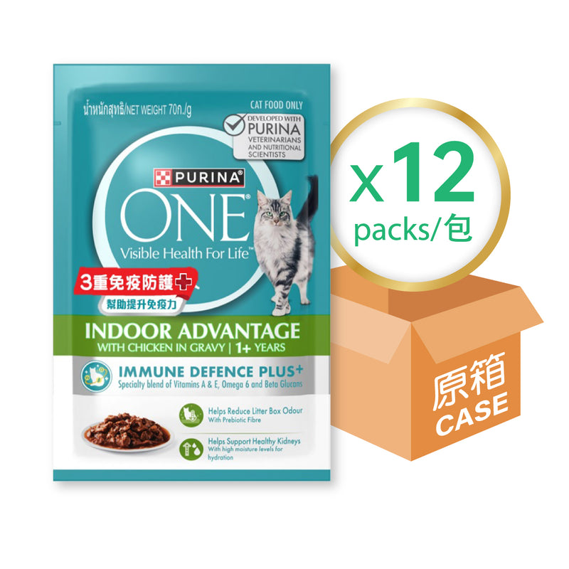 PURINA ONE ADULT Cat Indoor Chicken Pouch 12 x 70G