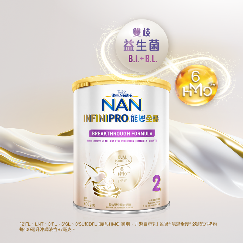 [Upgraded] Nestle® NAN® INFINIPRO® 2 Formula 800g | Dual Probiotics with Diverse HMOs