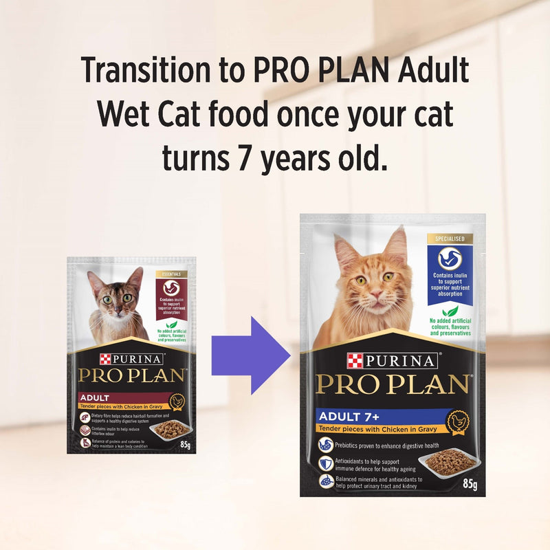 PURINA® PRO PLAN® ADULT Cat Gravy Chicken Pouch 12 x 85g