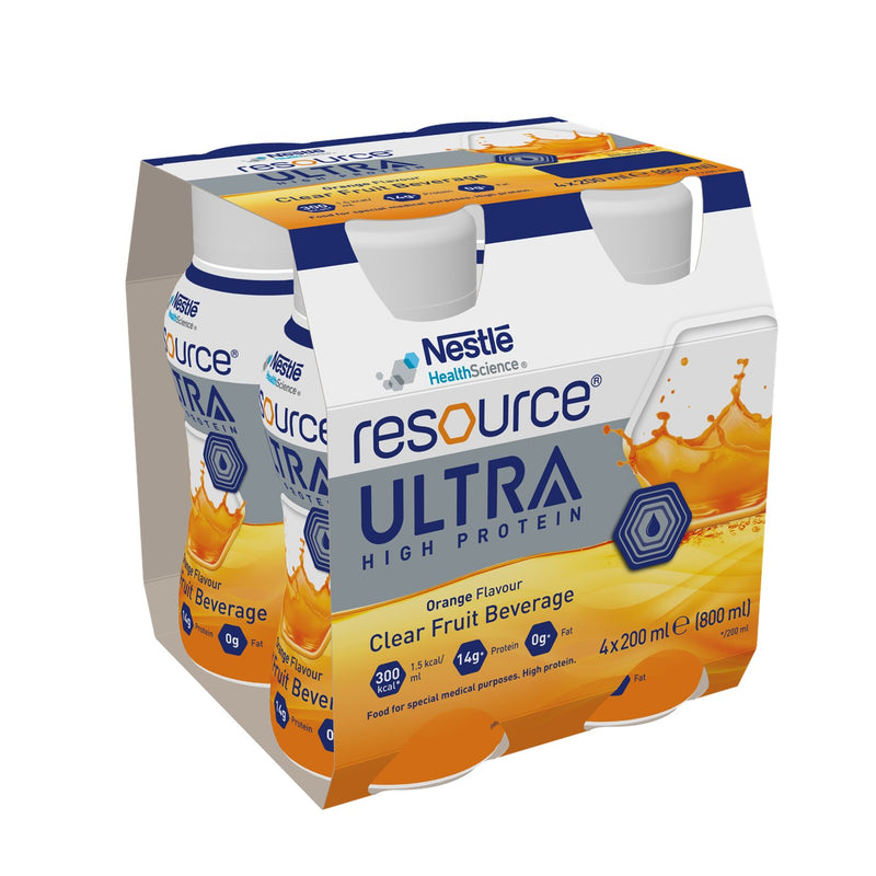 RESOURCE® Ultra High Protein Clear Fruit Beverage - Orange (4x200mL)