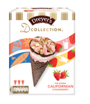 DREYER'S® D-COLLECTION™ Strawberry Neapolitan Hokkaido Milk Twist Cone Multipack (3 x 125 mL)