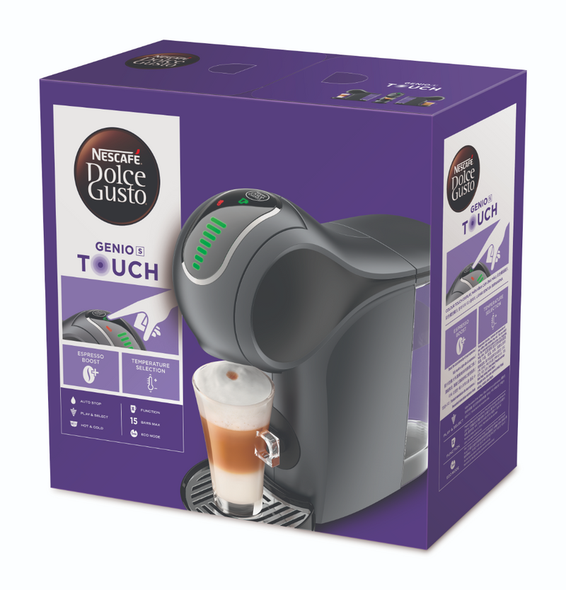 NESCAFÉ Dolce Gusto Automatic Genio S  The *NEW* NESCAFÉ Dolce Gusto  Automatic Genio S range is super easy to use and compact with an LED  control ring and a descaling alert