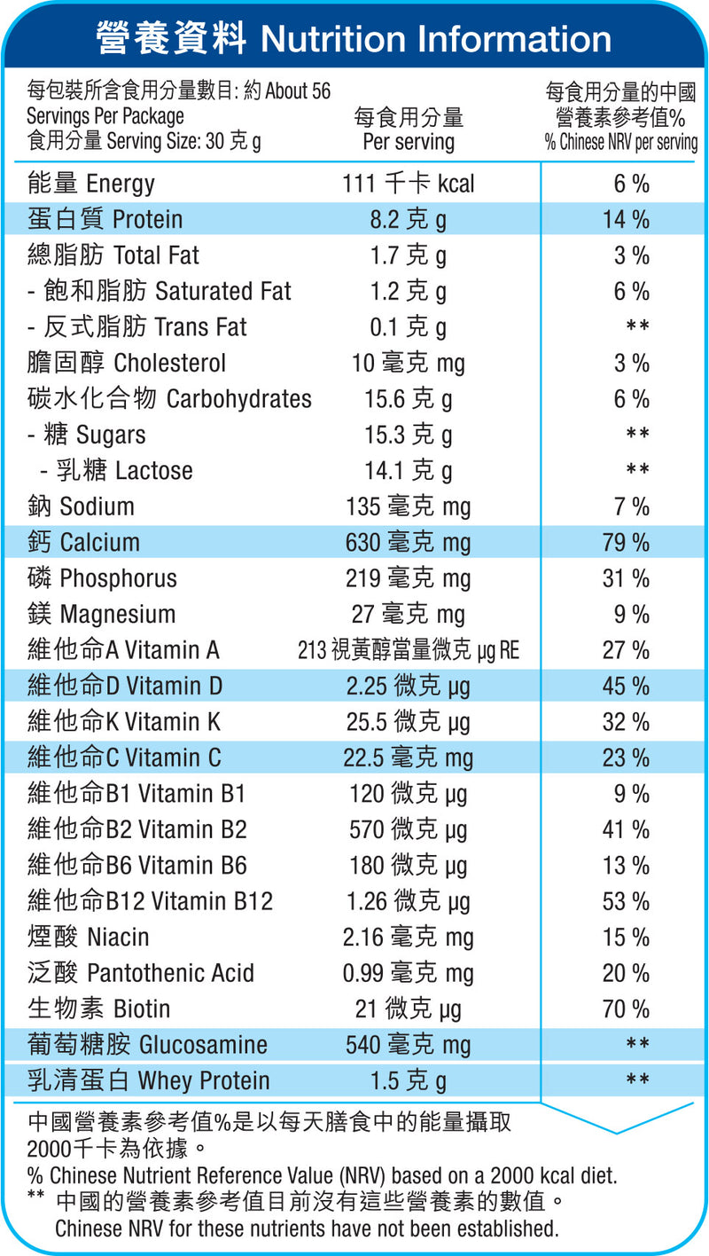 雀巢® 三花® 高钙活关节低脂奶粉1.7公斤