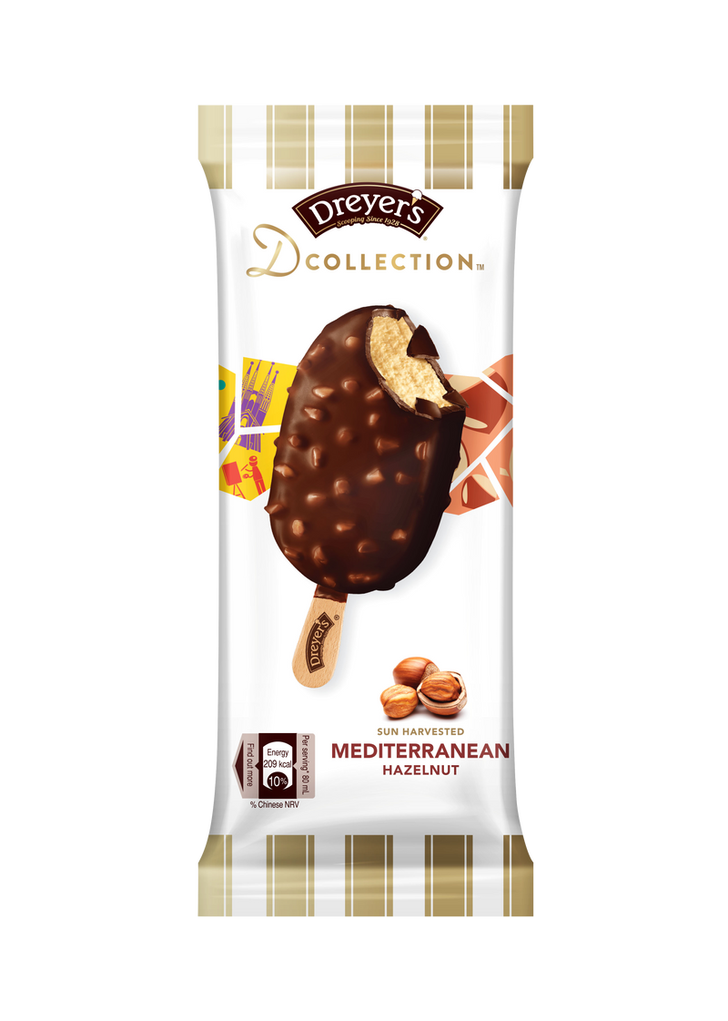 DREYER'S®️ D-COLLECTION™️ Mediterranean Hazelnut Stick with Dark Chocolate Coating Multipack (3x80 mL)